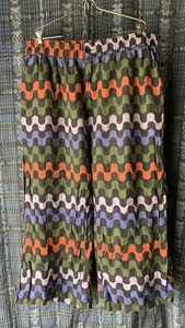 NOOWORKS 5XL Catalina Pants 100% Linen Squiggly Multicolor Stripes Ditto Print - Picture 1 of 12