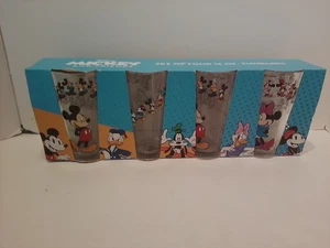 Disney Mickey & Friends 4er Set - 16 Unzen Glas Becher Neu im Karton - Bild 1 von 8
