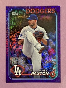 2024 Topps Update - James Paxton Purple Foil #/799 Los Angeles Dodgers - Picture 1 of 5