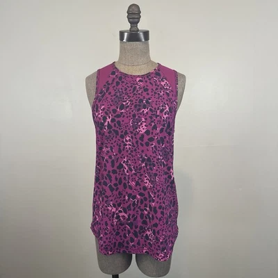 Camiseta sin mangas Lululemon para mujer esculpida 8 guepardos camuflada magenta púrpura malla atlética Foto 1 de 4