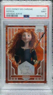 2023 Topps Chrome Disney 100  Merida PSA 9 MINT Orange wave - Image 1 of 2