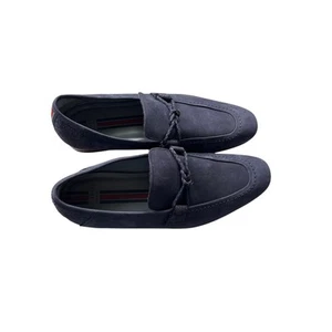 Ted Baker London Daveon Men's Size 8 Blue Leather Suede Loafers Driving Shoes - Picture 1 of 8
