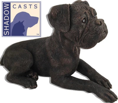 Small/Keepsake 64 Cubic Ins Boxer ShadowCasts Bronze Urn for Cremation Ashes