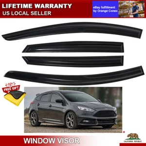 For 2012-18 Ford Focus Sedan & Hatchback Window Visor Rain Guards Wind Deflector - Picture 1 of 16