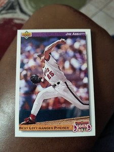 JIM ABBOTT 1992 UPPER DECK DIAMOND SKILLS #642 FREE SHIPPING