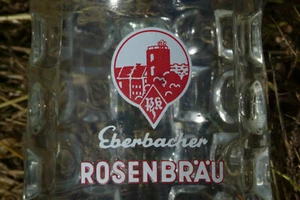 Eberbacher Rosenbräu Eberbach Szklanka do piwa Seidel Kufel Henkel made in Italy 0,25l - Zdjęcie 1 z 6