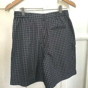 Karen Scott Sport Short Petite Size 8 Womens High Waist Vintage Fit Check Print - Picture 1 of 10