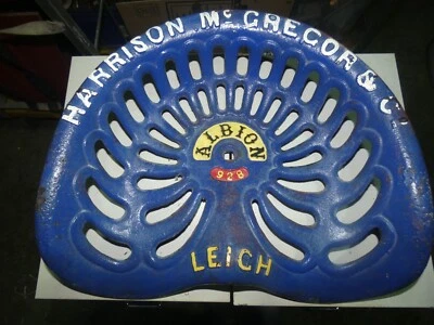 TRACTOR   IMPLEMENT   SEAT   VINTAGE  HARRISON McGREGOR MAN CAVE FARM COLLECTOR - Image 1 of 4