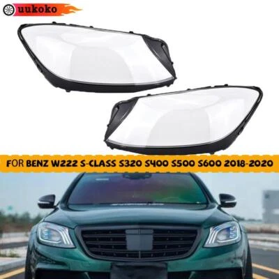 Headlight Lens Cover Shell Clear For Mercedes-Benz W222 S-Class S320 2018-2020 Foto 1 de 4