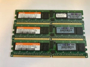 Genuine HP 1.5GB (3x512MB) 1Rx8 PC2-3200R 333 ECC RAM 345112-051 DDR2 SKHynix - Picture 1 of 5