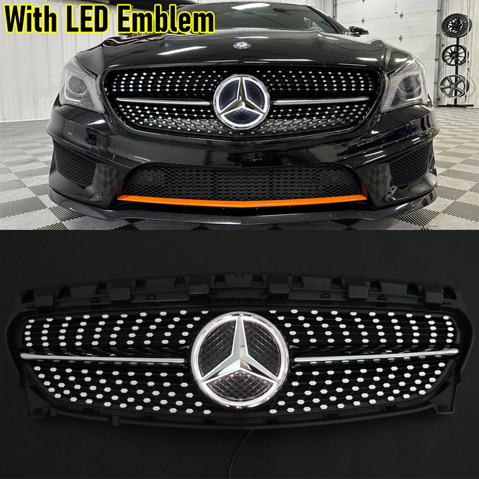 Front Grille W/LED Star For 2013-2019 Mercedes Benz W117 CLA-Class CLA250 CLA200 Foto 1 de 4