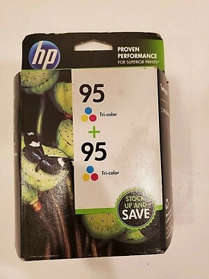Genuine HP 95 Tri-Color Ink Cartridge CD886FN Sealed Twin-Pack 11/2014 - Image 1 of 3