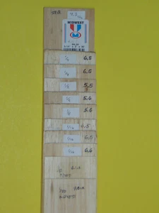 3" X 36" Sheet Balsa Wood Variety Graded 4.3 - 7.8 Density Lot of 12 Sheets NOS - Picture 1 of 16