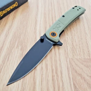 Browning Buckmark Slim Folding Knife 2.75" D2 Tool Steel Blade Laminate Handle - Picture 1 of 10