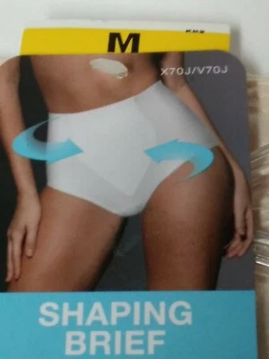 BALI 2 SHAPING BRIEF SZ MEDIUM SATIN BEIGE NWT. - Image 1 of 4