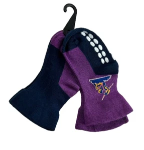 MELBOURNE STORM 1998-2019 NRL LOGO BABY INFANT SOCKS 2 PACK ANTI-SLIP GRIP SIZE - Bild 1 von 1