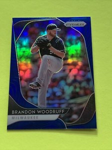 2020 Panini Prizm Brandon Woodruff Blue Prizm #4 Milwaukee Brewers