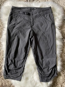 Pantalones capri Prana Knicker con cinturón talla 8 gris cargo camping aire libre activo - Imagen 1 de 7