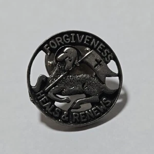 Forgiveness Heals & Renews Lamb of God Pinback Lapel Pin, .75" Made In The USA - Picture 1 of 6