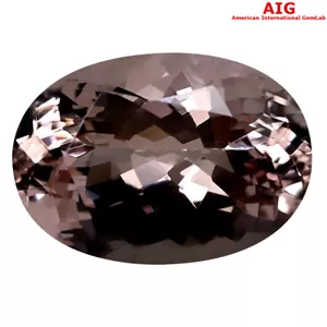 4.60 ct AIG Certified Unbelievable Oval Shape (13 x 9 mm) Orange Pink Morganite - Picture 1 of 2