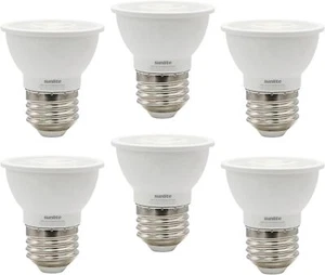 LED PAR16 Flood Light Bulb 6W E26 Medium Base 5000K Daylight - Pack of 6 - Picture 1 of 1