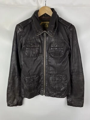Superdry Japan men’s leather multipocket Jacket Size M  - Image 1 of 4