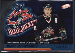 RAY WHITNEY 2002/03 PACIFIC ATOMIC #30 BLUE PARALLEL BLUE JACKETS SP #143/175