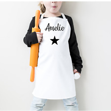 Kids Star Apron Personalised with Name and Baking Cooking Chef Apron with Pocket