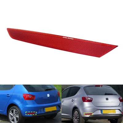 Rear Bumper Reflector Light Assembly Cover Left For 2012-17 Seat Ibiza Hatchback - Image 1 of 4