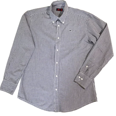 Robe Di Kappa Mens Casual Shirt Size XL Long Sleeve Blue Cotton Plaid Stripe - Image 1 of 4