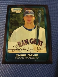 2006 CHRIS DAVIS BOWMAN CHROME BASEBALL ROOKIE CARD RC #DP29 RANGERS ORIOLES - Picture 1 of 2