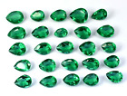 Natural 190.00 Ct Green Colombian Emerald (Lot) Pear Cut 18X14 Mm Loose Gemstone