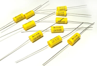 TRIPLESPIRAL ELECTRONICS 10x Capacitor 0.0015uF 1.5nF 5% 630V DC Polypropylene Axial Valve Metal Film UK