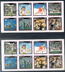 1984 NAGALAND, 2 Sets " OLIMPIADAS LOS ANGELES 84, OLYMPICS LOS ANGELES " USADAS - Imagen 1 de 1