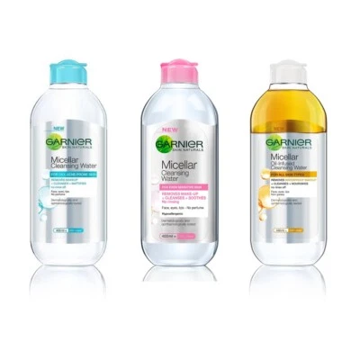 400ml Garnier Micellar Cleansing Water Makeup Face Remover Oily Sensitive Skin  - Image 1 of 4