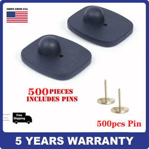 500pcs! Checkpoint Eas Retail Security Hard Tags W/Pins for Rf Anti-Theft Alarm