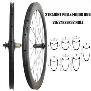 700C Gravel Road Bicycle Wheel Tubeless Carbon Wheelset HG XDR Straight Pull Hub - Picture 1 of 17
