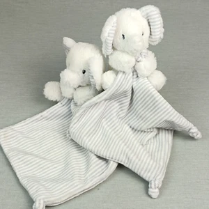 Nicotoy Elefant ❤️ GrauWeiß Streifen Schmusetuch Kuscheltuch Schnuffeltuch - Bild 1 von 5