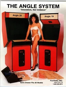 Angle System Sexy Bikini 1990's Girl Arcade FLYER Original Video Game Cabinet - Picture 1 of 2