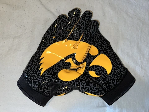 Nike Superbad NCAA Iowa Hawkeyes Padded Football Gloves Size 3XL Cover