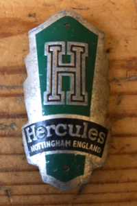Vintage Hercules Cycles Headbadge, Excellent - Picture 1 of 3