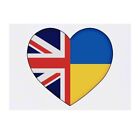 Grand tatouage temporaire « Royaume-Uni Ukraine drapeau cœur » (TO00058435)