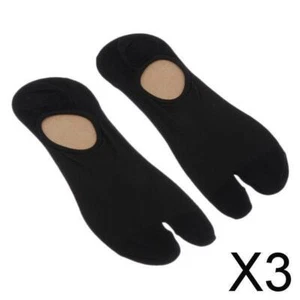 3x 1 Paar männliche Zehen Flip Flop Socken Tabi Socken Sport Fußkettchen schwarz - Bild 1 von 7