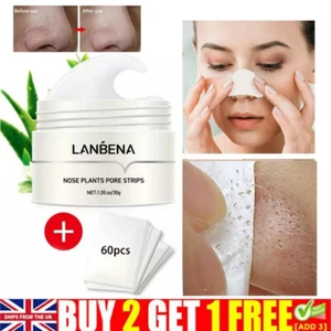LANBENA Blackhead Remover Cream Facial Nose Mask Plant Pore Strips Acne Peel Off - Picture 1 of 13