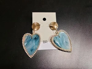 NORDSTROM BP Blue Hearts Hanging Earrings - Picture 1 of 4