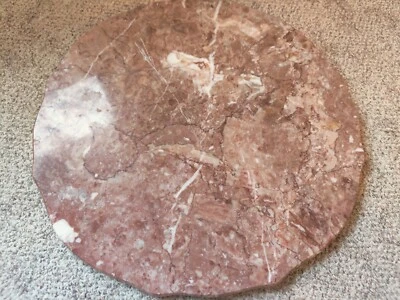 Round marble slab table 22" - Image 1 of 4