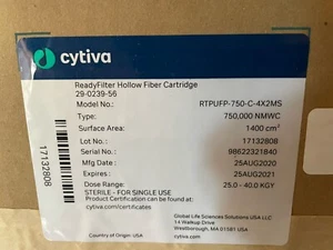 Cytiva ReadyFilter Hollow RTPUFP-750-C-4X2MS Cartridge 750.000 NMWC, 1400cm², - Bild 1 von 7