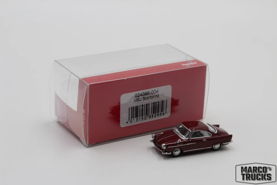 Herpa NSU Sport-Prinz, wine red No. 024396-004 1:87 /HN2853 - Image 1 of 1