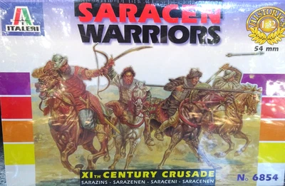 Italeri # 54 mm #6854 Saracen Warriors 8 figuras MTD plástico sin pintar 2003 sin usar, en caja original Foto 1 de 2