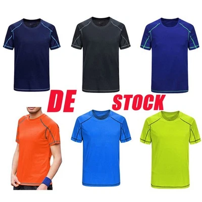 DE Herren UV Shirt Kurzarm Outdoor Schnell Trocknend Funktionsshirt UPF  T-Shirt - Bild 1 von 3